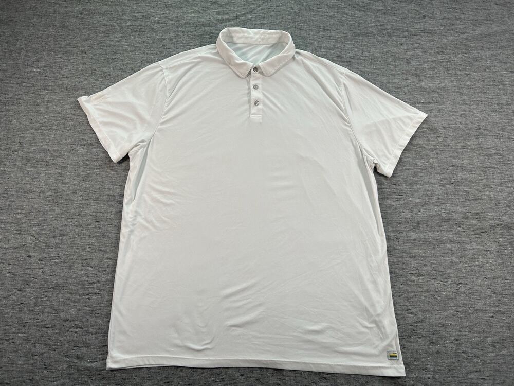 Vuori Strato Tech Polo Shirt Mens XXL White Performance Golf Stretch V188
